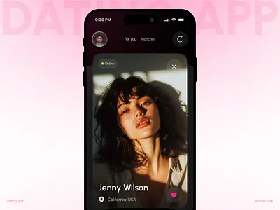 Modern Dating Mobile App UI Design app app design chat app dating app ios love app matchmaking app mobile mobile app relationship app social app swipe app