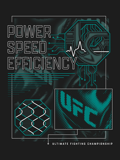 UFC Power, Speed, Efficiency Concept branding design graphic design illustration logo typography vector