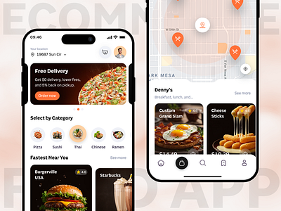 Food Delivery App | Smart Ordering, Real-Time Tracking UI app app design delivery app delivery tracking app food app food delivery app food ordering app ios mobile mobile app restaurant app