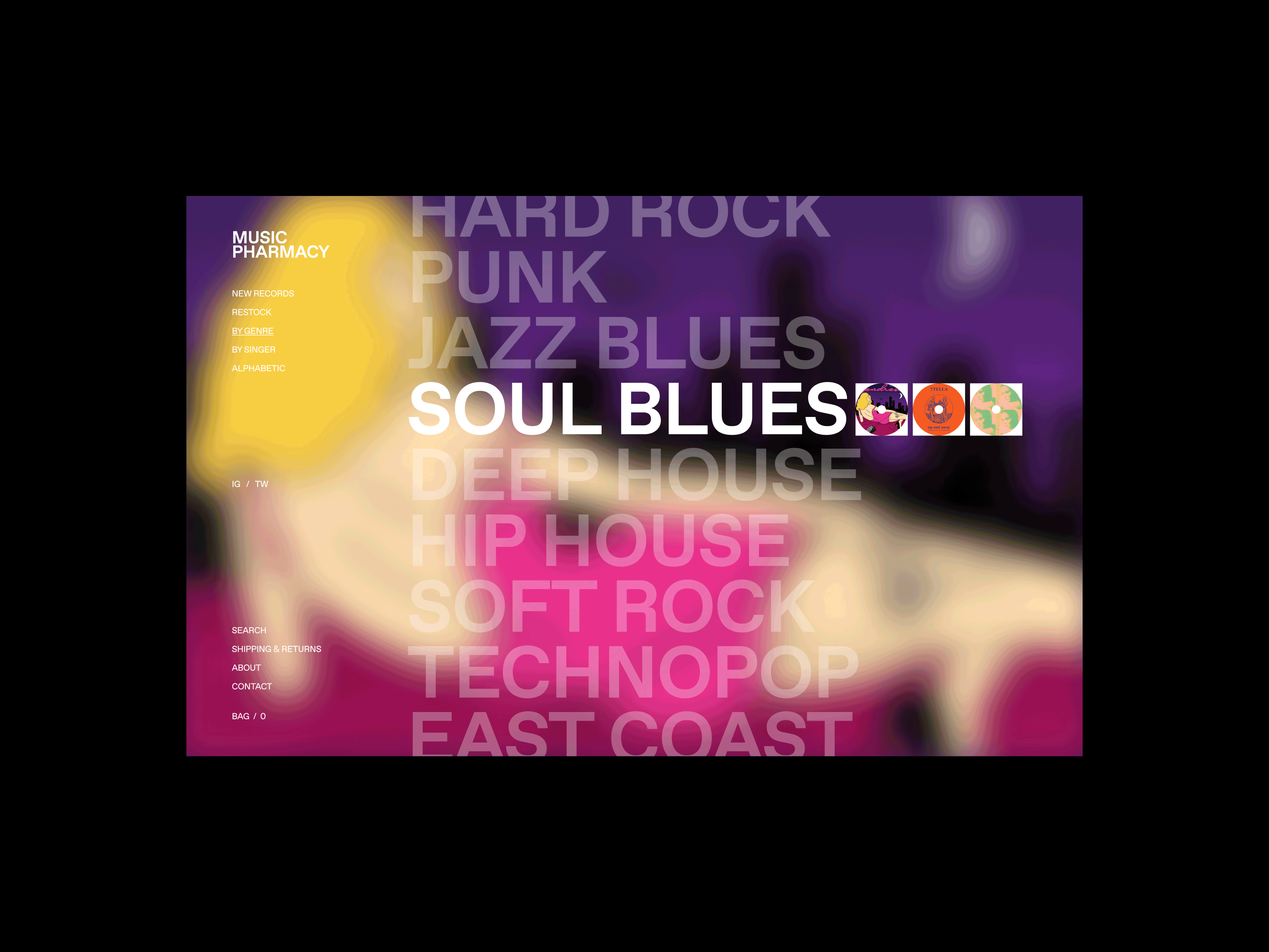 Music Pharmacy clean design design ecommerce layouyt music recods typo ui vinyl web website