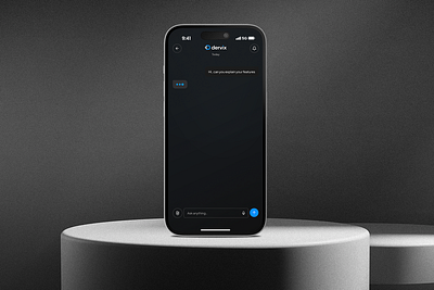 Dervix AI Co-Founder App design ai app design chat co founder dark theme design mobile app ui ui ux ux