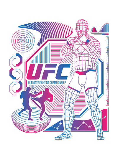 UFC Grid Concept branding design graphic design illustration logo vector