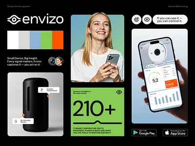 Envizo IoT Branding brand brand guidelines brand identity brand sign branding graphic design halo lab identity logo logo design logotype marketing packaging smm visual identity