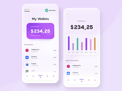 My Wallets App animation app branding clean design digital flat illustration ui ux vector wallet wallets web