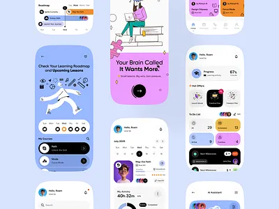 Education App UI app app design application design e learning e learning app education learning mobile app mobile app design mobile app ui online education design ui