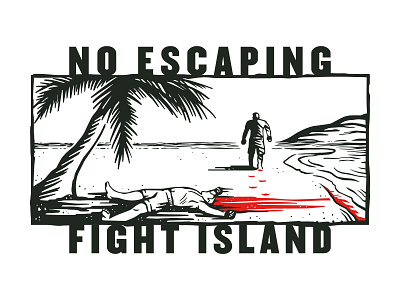 No Escaping Fight Island Concept branding design graphic design illustration vector