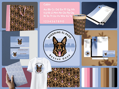 Shedding el Paso Rescue Dogs Logo Design & Branding animal logotype branding cityscape clean modern design dog training el paso german shepherd mascot logo pet logo design rescue dog texas