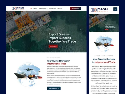 Import Export Business Website Design appdesign businesswebsite dailyui design designdaily figmadesign importexport landingpagedesign portfoliodesign ui uiux ux webdesigninspiration website