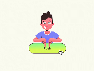 Character-Driven Button Animation in Rive animation character illustration interactive motion rive ui