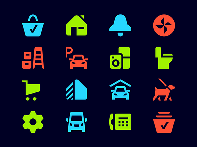 PIK iconography backstage building construction grid icon icon system iconography icons iconset pictogram real estate