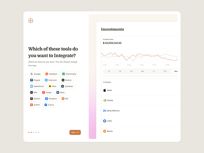 Investment Dashboard Onboarding