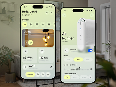 Smart Home App animation app app design device fahim home control mobile app smart app smart control smart home smart home app smart home app design smart lamp smart ui ui