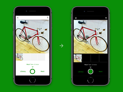 Sprocket iOS Black Camera UI Redesign bezel bicicleta bicycle bike black camera carousel cycle dark mode dog gallery hardware ios iphone marketplace optimize optimized photo redesign sprocket