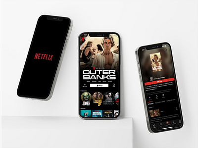 Netflix Design Screens app design mobile netflix streaming ui ui design uiux