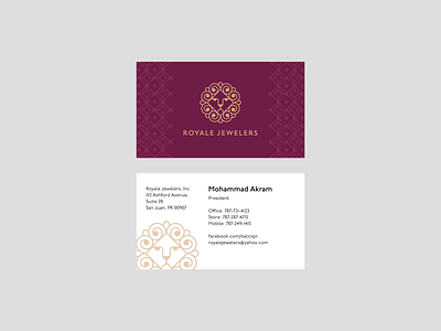 Royale Jewelers Business Card brand branding businesscard corporateidentity identity jewelry lion logo logotype royal visualidentity