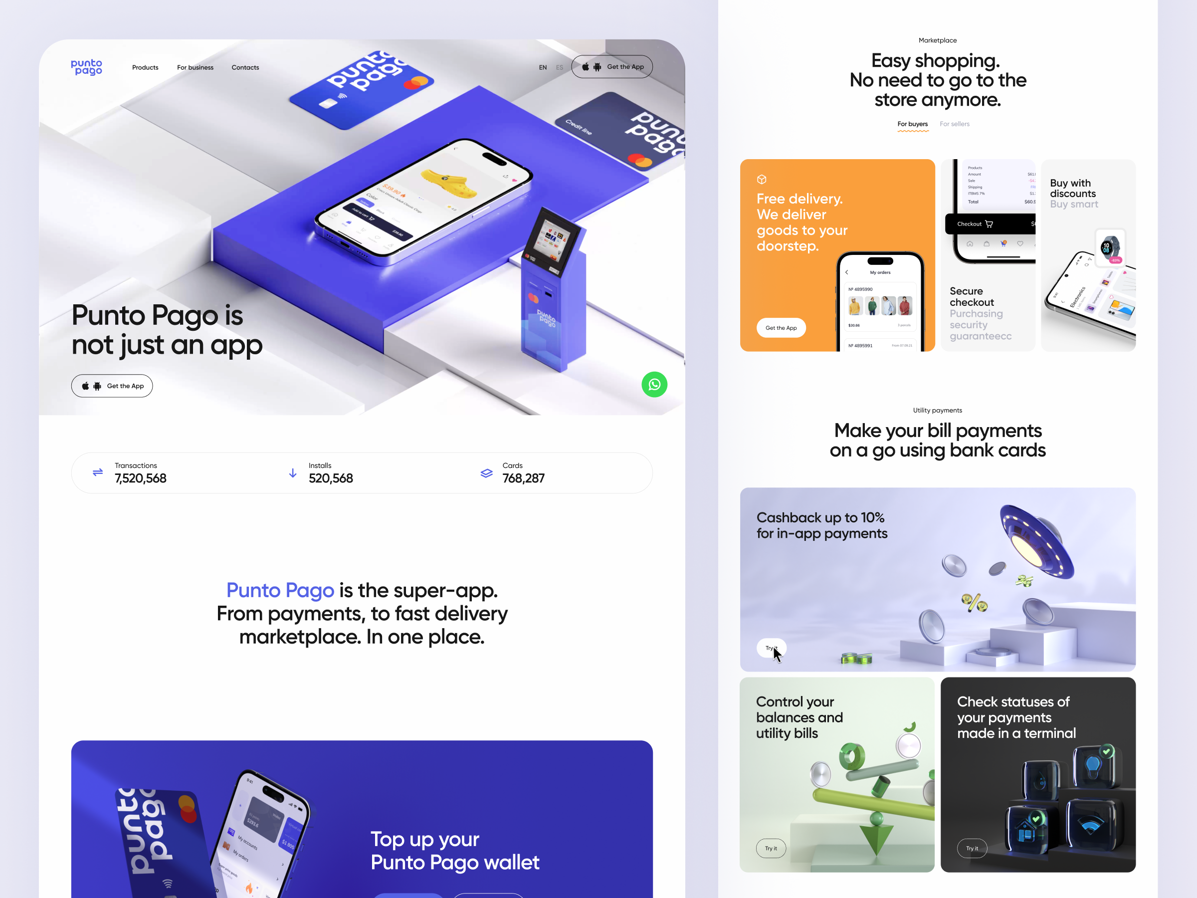 Example of Landing Page UX/UI Design & Development