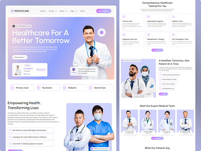 Healthcare Website Design healthcare heath heatlhcare website hospital website ui landing page medical services website medical website minimal website modern modern website responsive healthcare technology uiux web design website