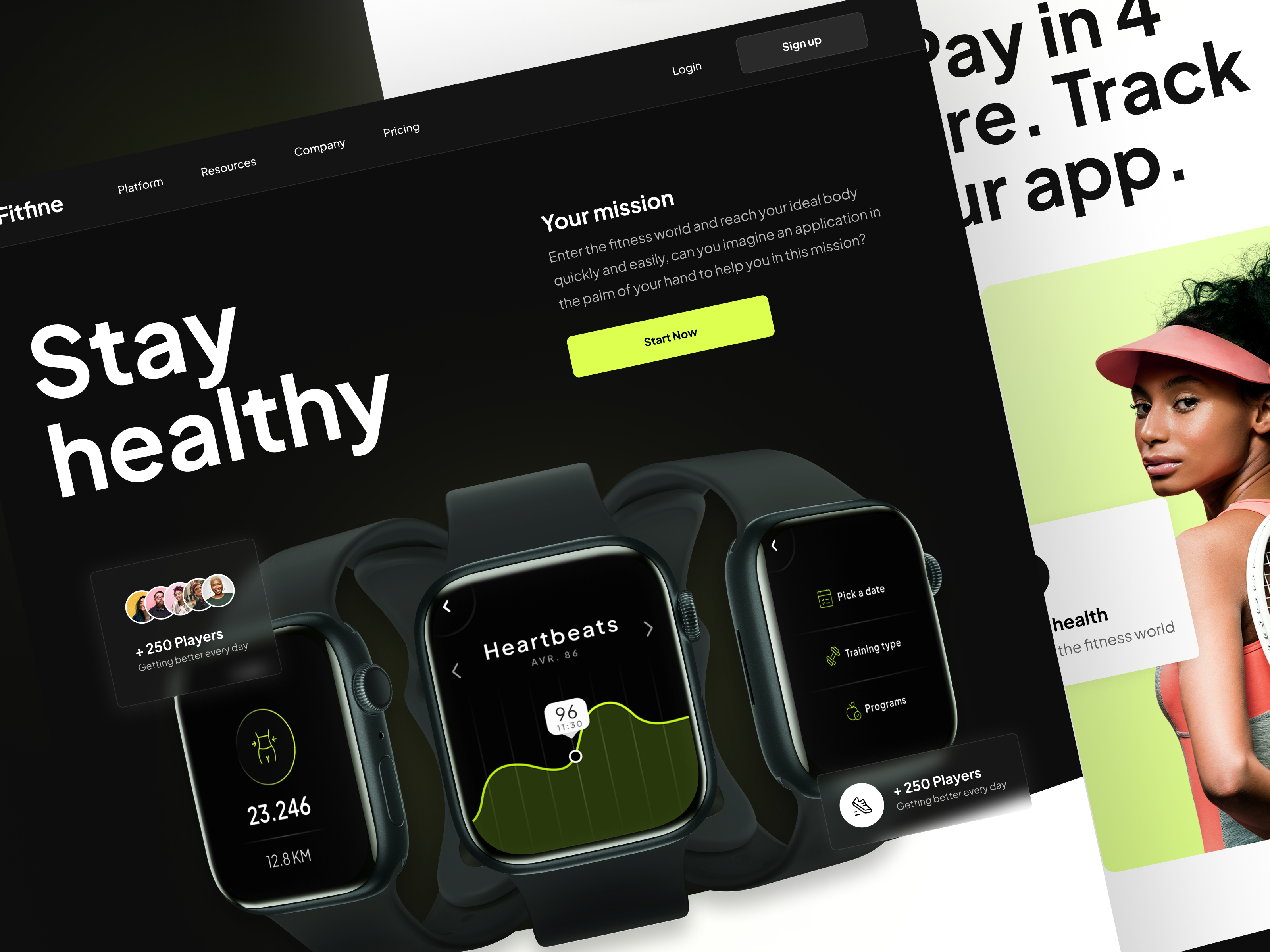Apple Watch landing page - Fitfine apple watch landing landing page smart watch smart watch landing page smartwatch smartwatch landing page web design web design smart watch website design