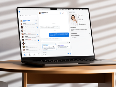 AI-Powered Patient Communication Platform ai healthcare assistant ai patient communication doctor messaging platform doctor patient chat healthcare communication healthtech ui medical chat patient care app secure patient messaging telemedicine ui