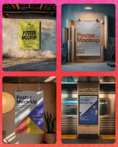 Free Poster Mockup from Mockey 3d animation branding graphic design logo mockups motion graphics poster ui