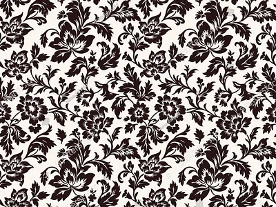 Elegant vintage seamless pattern featuring a damask floral desig floral textile designs