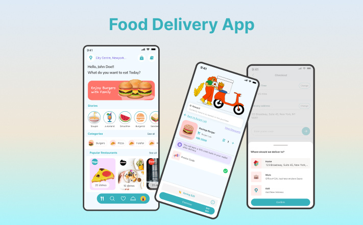 Food Delivery app design graphic design logo mobile application ui uiux wallpapers
