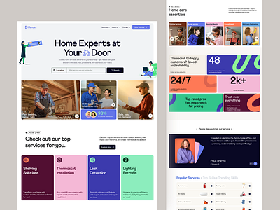 Home Service Website | Plumbing Website Design cleaning service home service home service website landing page modern design plumber service plumbing website professional cleaning website website website design