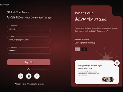 Singh up layout app branding design fi graphic design illustration logo ui ux vector