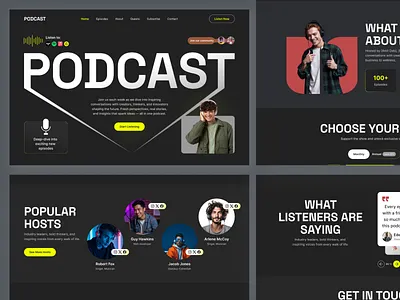 Podcast Landing Page 2025trends bestdesigner cleandesign cleanui creativedesign minimalui moderndesign podcast podcastlandingpage podcastui podcastwebsite populardesign responsivedesign topdesigner trendingdesign uidesign uiux visualdesign webdesign websitedesign