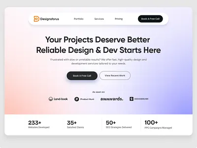 Modern Header Design agency website branding clean creative design design graphic design landing page modern design professional ui ui design ux web design