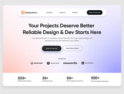 Modern Header Design agency website branding clean creative design design graphic design landing page modern design professional ui ui design ux web design
