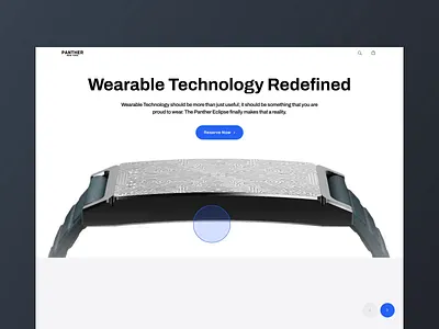 Panther Eclipse Premium Wearable Landing Page creativeagency ecommercedesign healthtech landingpage luxurydesign minimalism productdesig productlanding ui uiux uxdesign wearabletech webdesign websitedesign