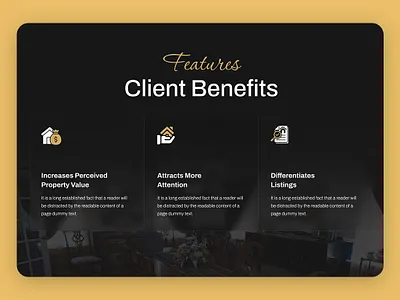 Landing Page Design for Elite cinematic quality concept design figma graphic design illustration landing page design listings photoshop production property values real estate ui video video production website design