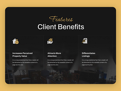 Landing Page Design for Elite cinematic quality concept design figma graphic design illustration landing page design listings photoshop production property values real estate ui video video production website design