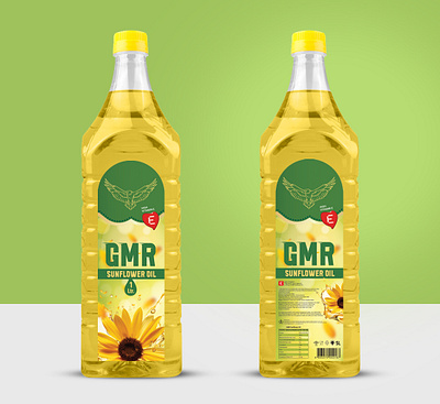 Premium Sunflower Oil Packaging branding food packaging graphic design packaging
