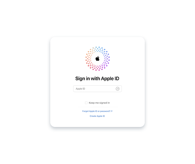 Apple iCloud Login Exercise app design apple apple site branding design figma icloud icloud login illustration logo product design ui ux vector