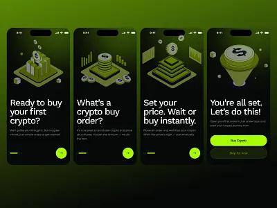 Crypto Buy Flow – UI Onboarding Screens app appdesign appflow application blockchain crypto cryptoapp cryptobuy cryptocurrency cryptotrading fintech fintechapp ios mobile mobile app mobileappdesign mobileui onboarding trading uiux
