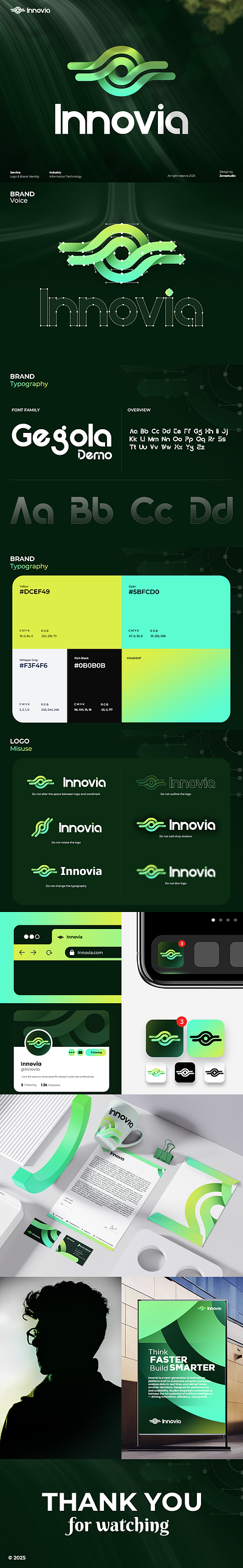 Innovia Brand Identity 3d animation branding graphic design logo