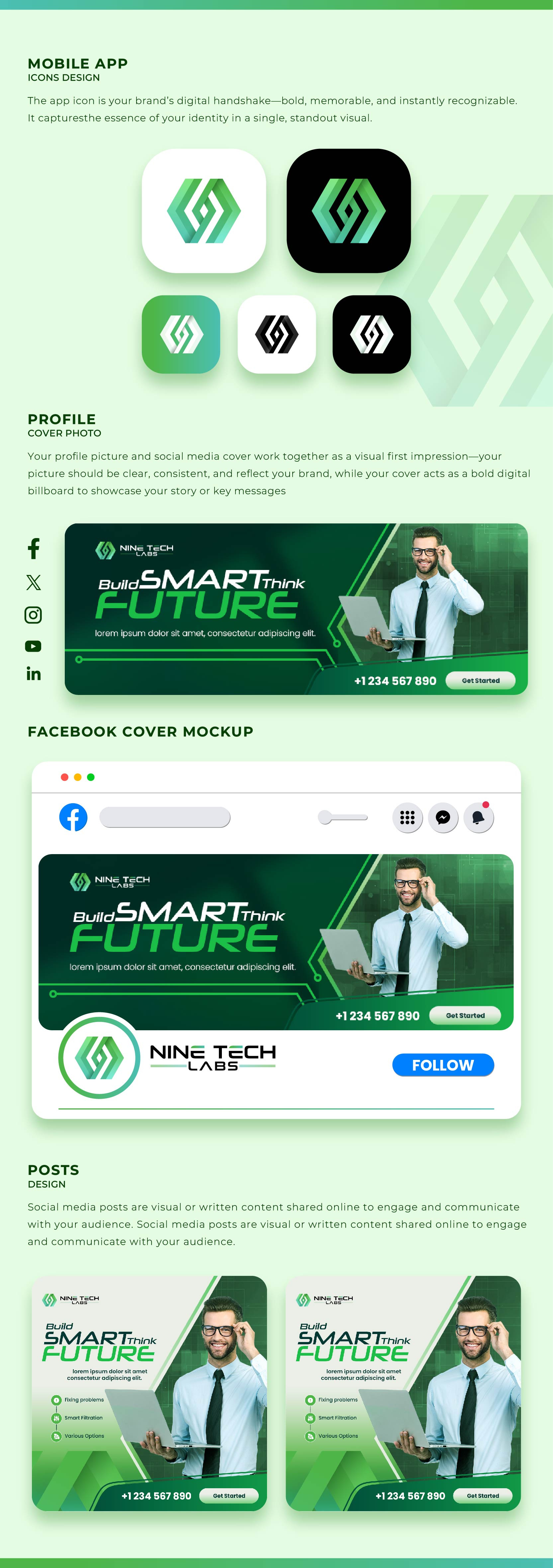 Social Media Kit and Logo Design 3d animation branding graphic design logo