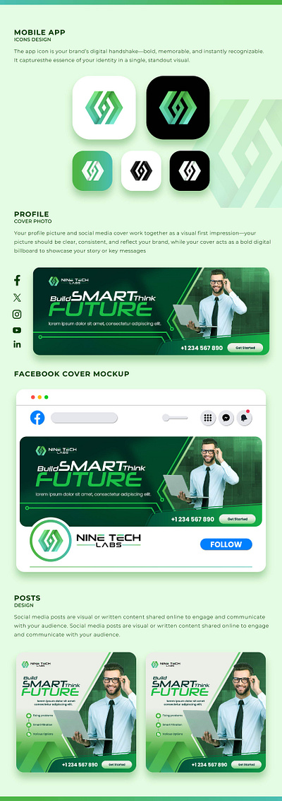 Social Media Kit and Logo Design 3d animation branding graphic design logo