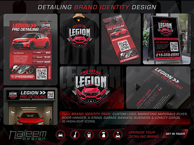 Full Car Detailing Brand Identity Design auto detailing logo brand identity branding design business card car detailing logo car illustration logo car repair logo car service logo car vector logo car wash logo custom car logo detailing logo flyer design garage logo loyalty card premium car logo shop sign design signage design vector logo vehicle logo