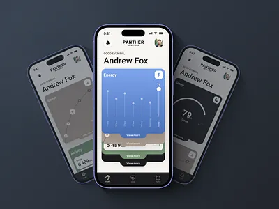 Panther Eclipse App, Precision Health in Your Hands appdesign creativeagency dribbble healthtech iosdesign minimalism mobileapp productdesign ui uiux uxdesig wearabletech wellnessapp