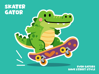 Skater Gator 2025 design graphic design illustration