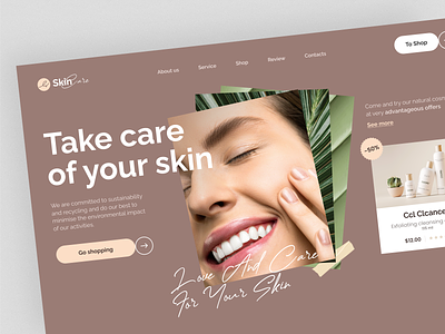 ✨ Skincare Products Website beauty branding care cosmetics cosmetics website design graphic design logo market product design shop skin skincare ui ux web web design website