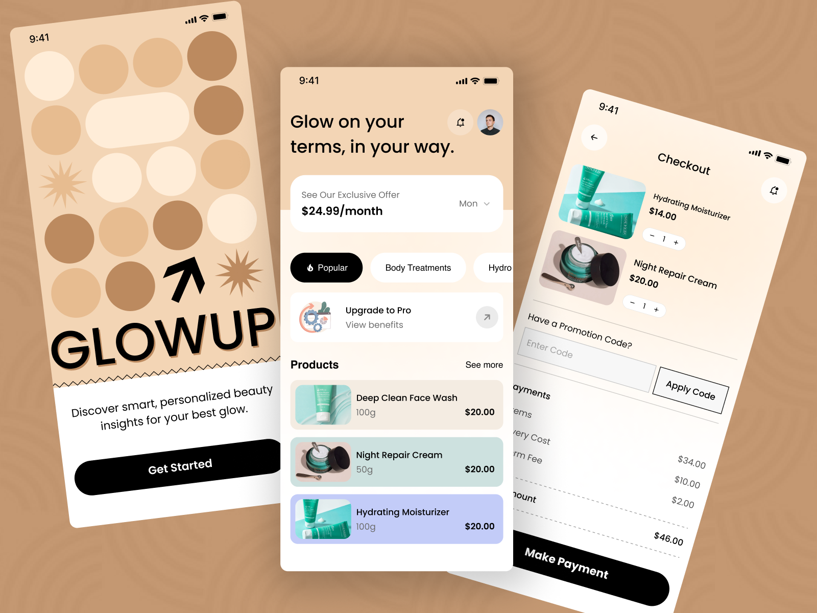 Example of Mobile App UI UX Design (Upto 5 Screens)