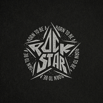 Born To Be A Rockstar - hand drawn t-shirt design born graphic design rock rockstar star
