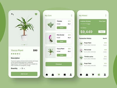 Plantz – Online Plant Store App UI Kit app figma mockup ui ux