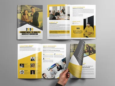 Annual Report Design creative menu