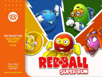 RedBall Super Run branding design gui icons illustration interface logo punchev ui ux