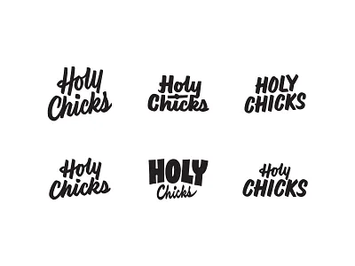 Holy Chicks Logo Concepts design handlettering handtype hashtaglettering lettering process vector vectormachine